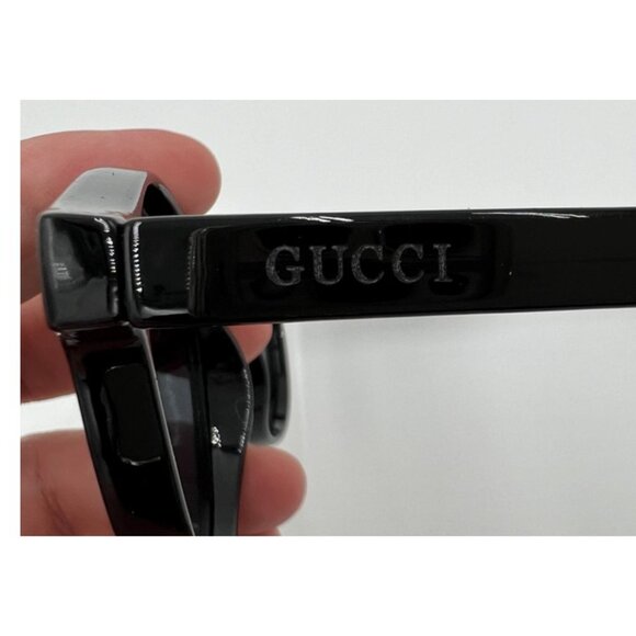 NIB-Gucci 6811 Retro Round Black Acetate/Metal Sunglasses - 49mm - Picture 6 of 12